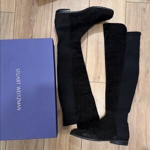 Stuart Weitzman Elegant Black Over-the-Knee Boots